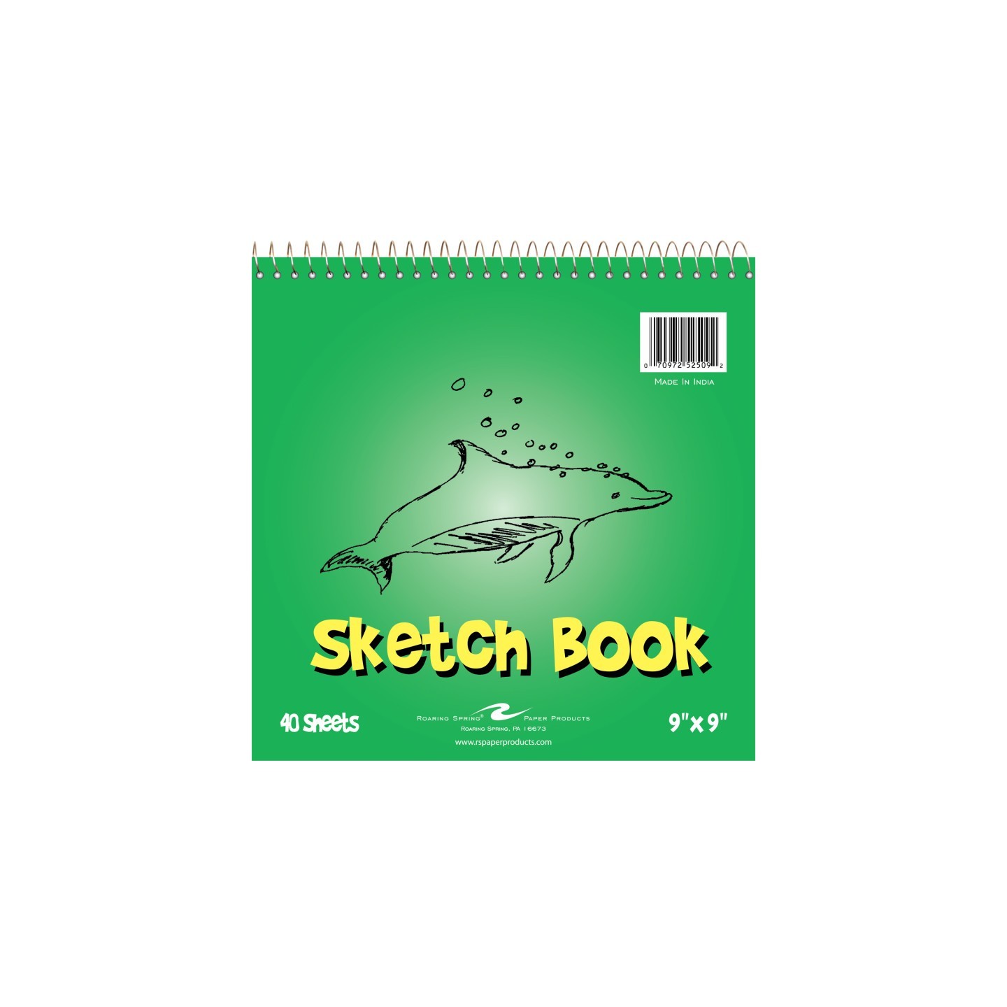 Roaring Spring Paper Products Kid's Sketch Book, 9" x 9", 40 Sheets