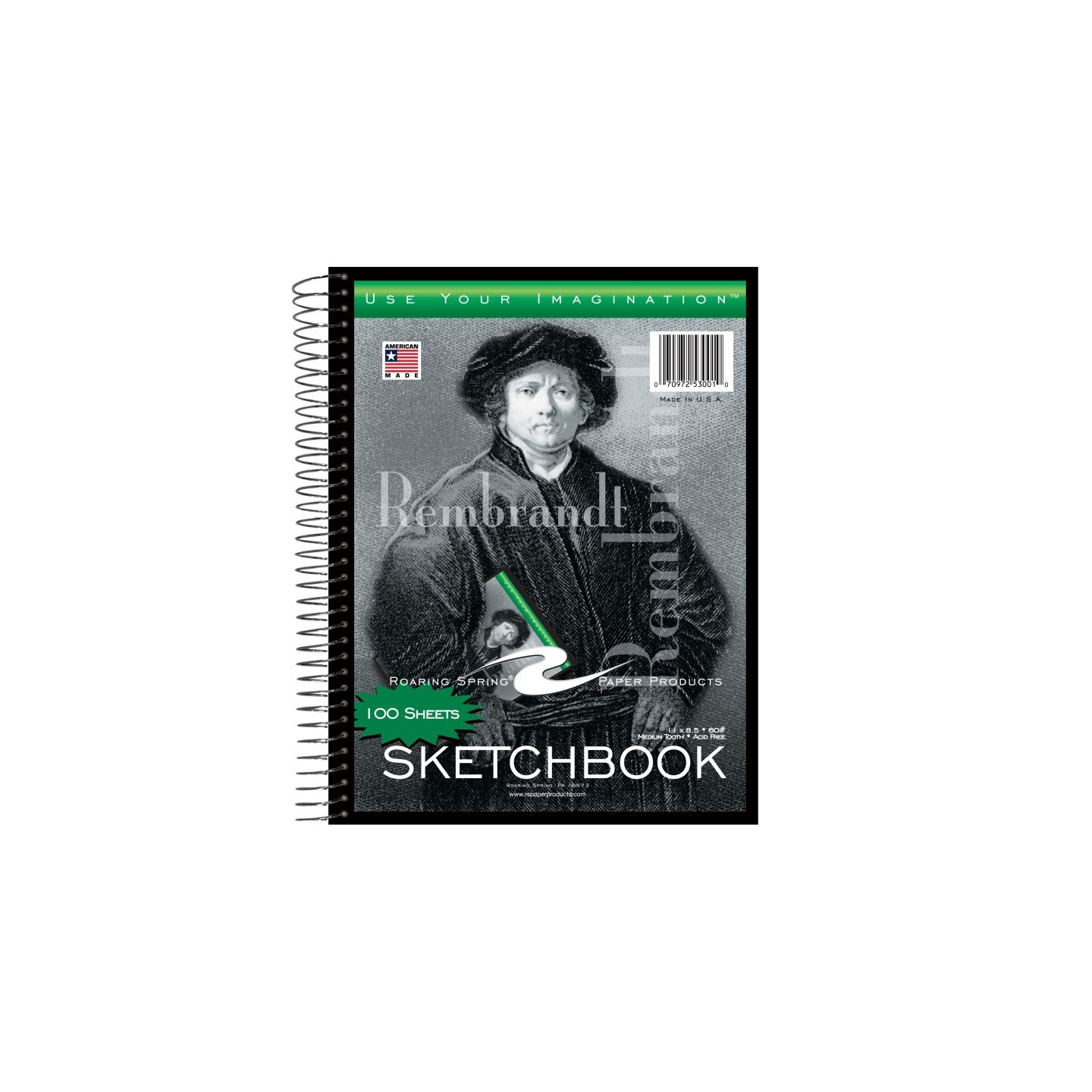 Roaring Spring Paper Products Sketchbook, 11" x 8-1/2", 100 Sheets
