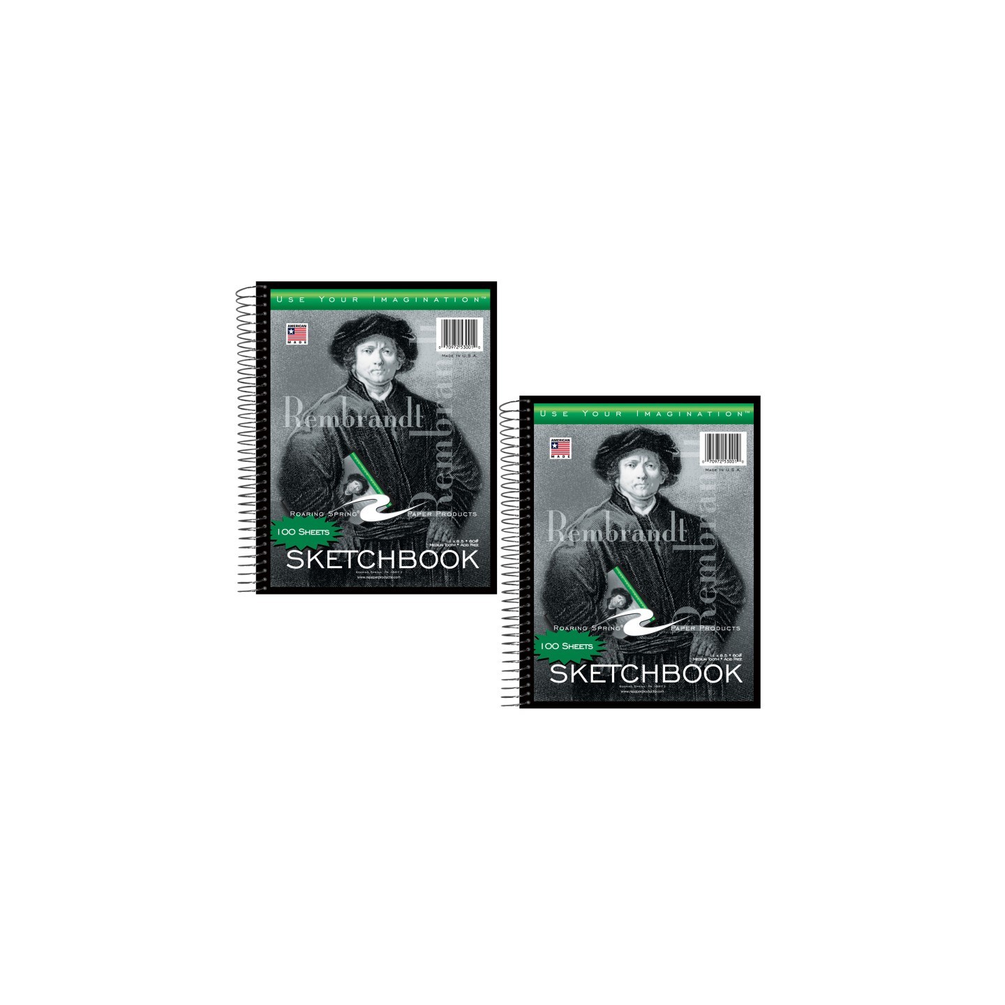 Roaring Spring Paper Products Sketchbook, 11" x 8-1/2", 100 Sheets, Pack of 2