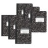 Roaring Spring Paper Products Composition Book, 5x5 Graph, 80 Sheets, 9.75" x 7.5", Black Marble, Pack of 6