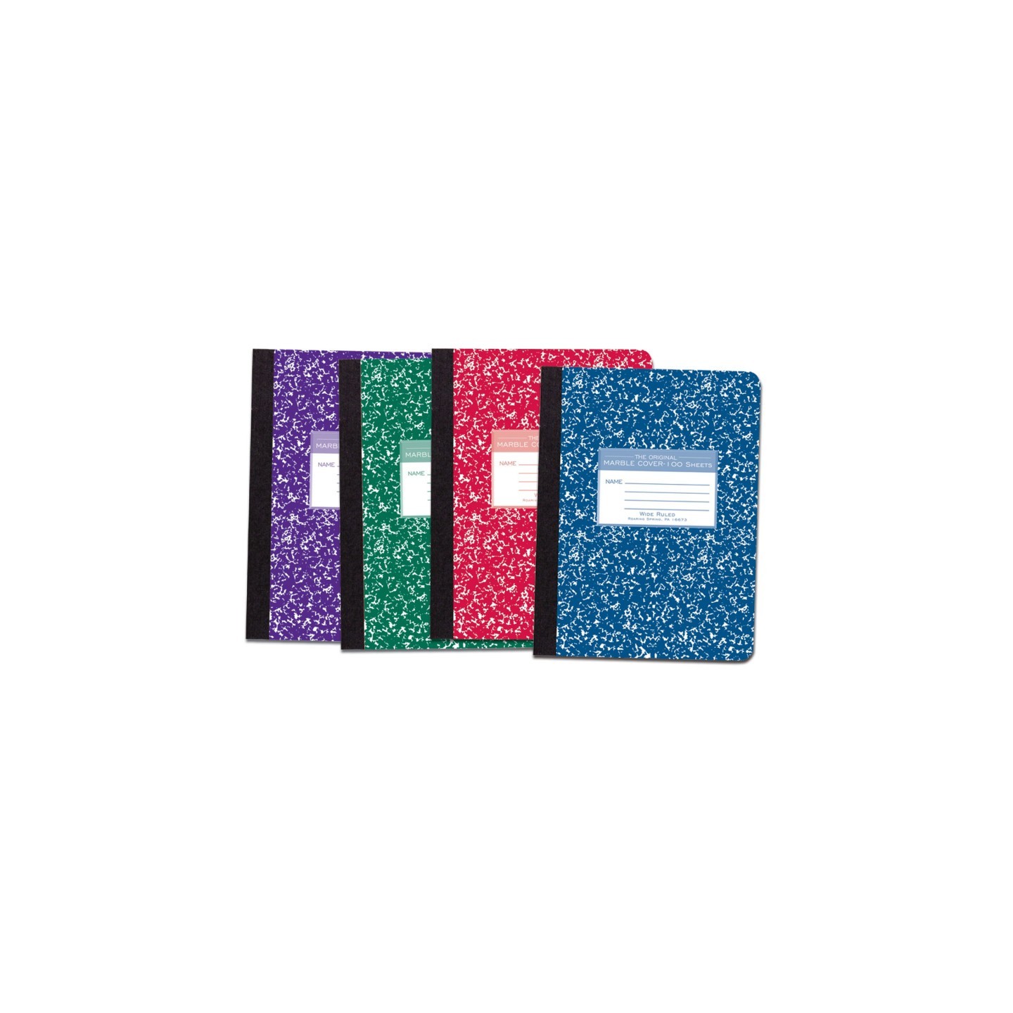 Roaring Spring Paper Products Marble Composition Book, Assorted Colors, 1 Book