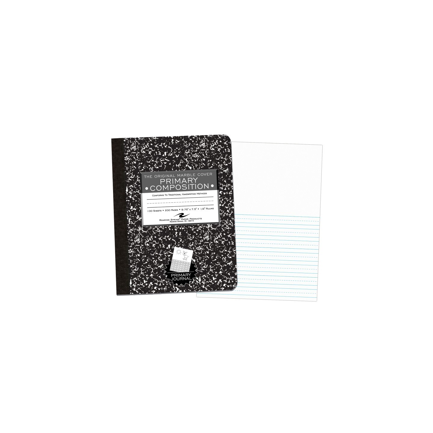 Roaring Spring Paper Products Marble Composition Book, Picture Story Ruled