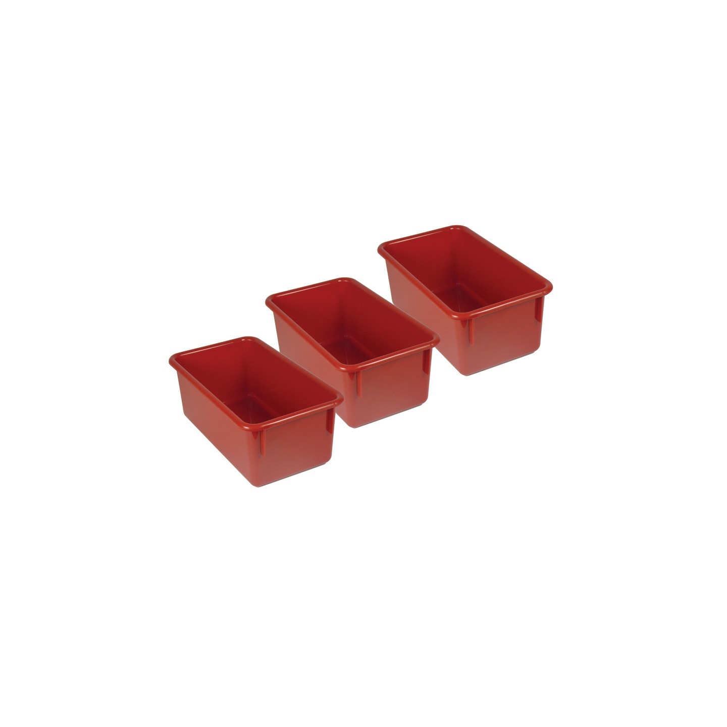 Romanoff Stowaway® Tray no Lid, Red, Pack of 3