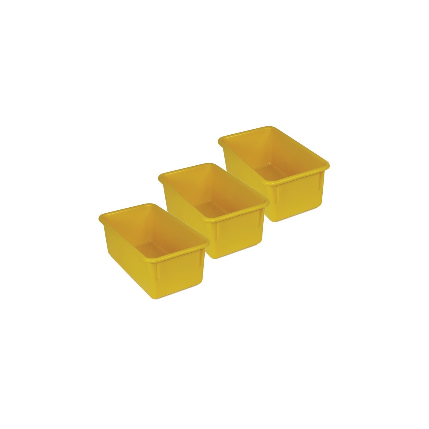 Romanoff Stowaway® Tray no Lid, Yellow, Pack of 3