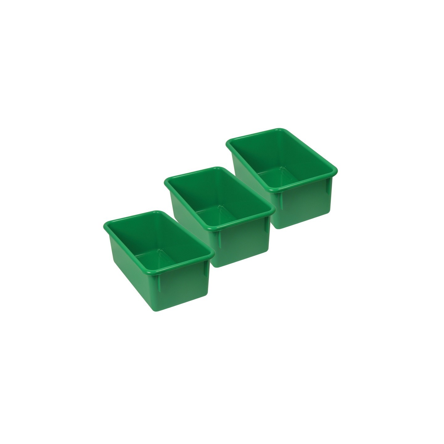 Romanoff Stowaway® Tray no Lid, Green, Pack of 3