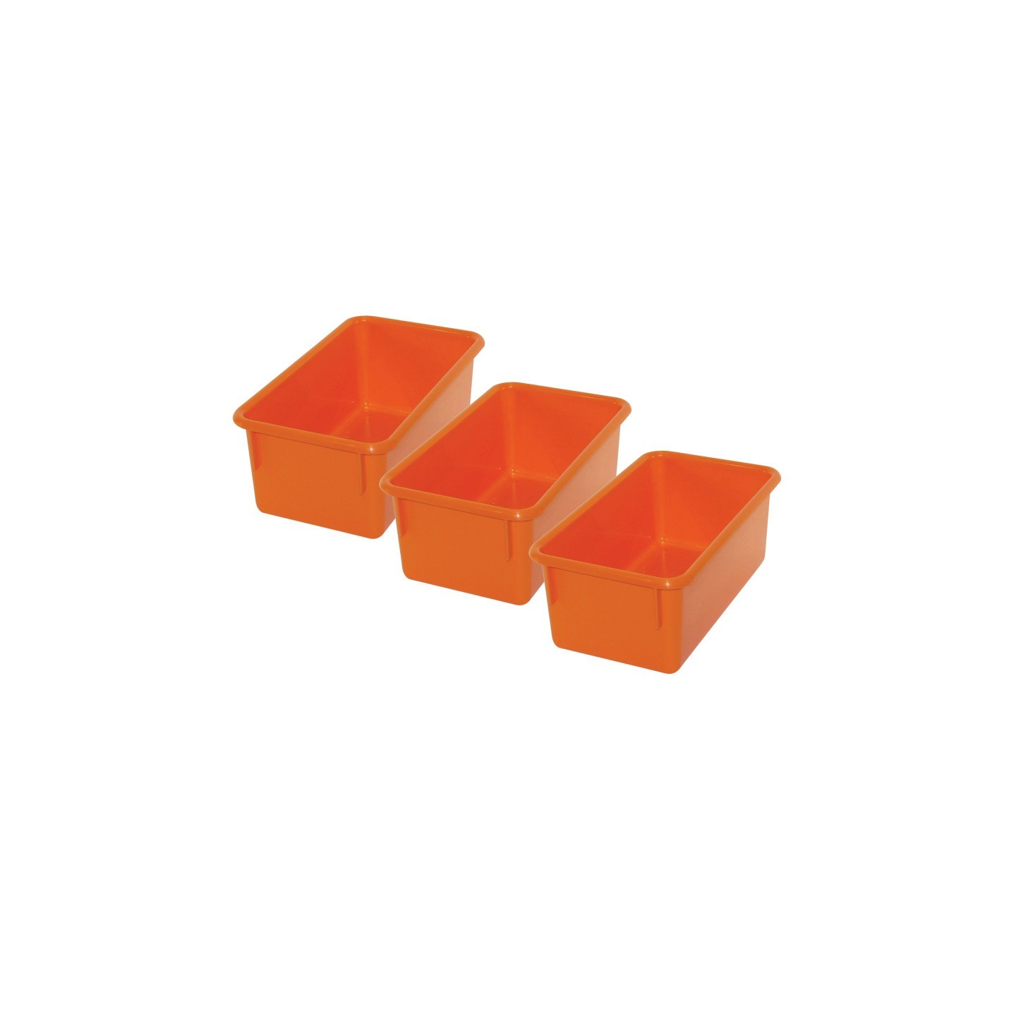 Romanoff Stowaway® Tray no Lid, Orange, Pack of 3