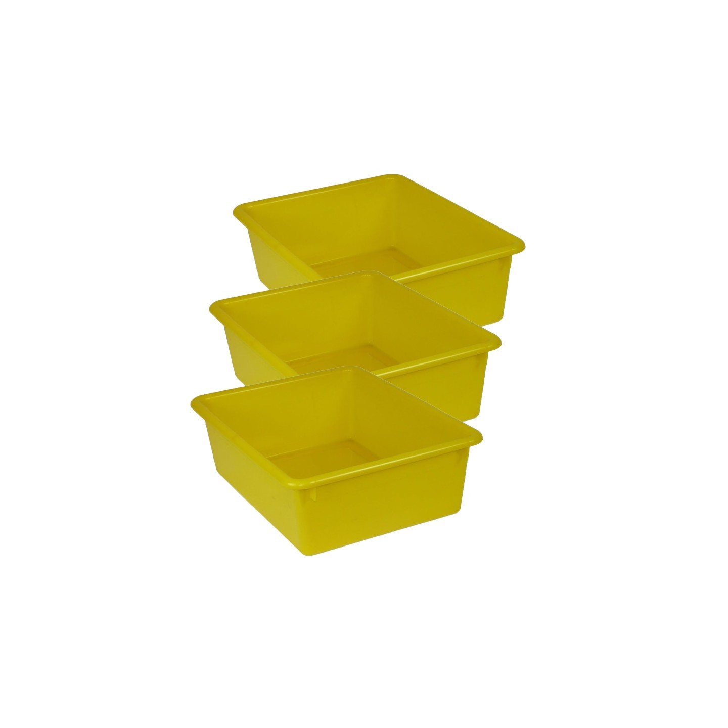 Romanoff Double Stowaway® Tray Only, Yellow, Pack of 3