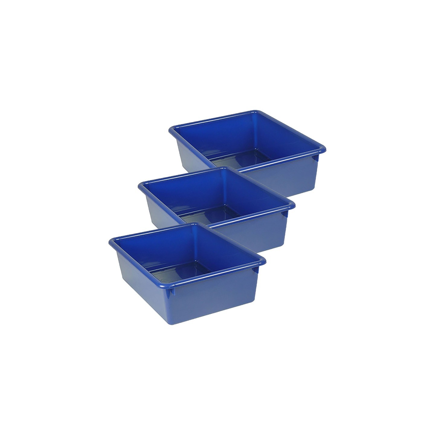 Romanoff Double Stowaway® Tray Only, Blue, Pack of 3