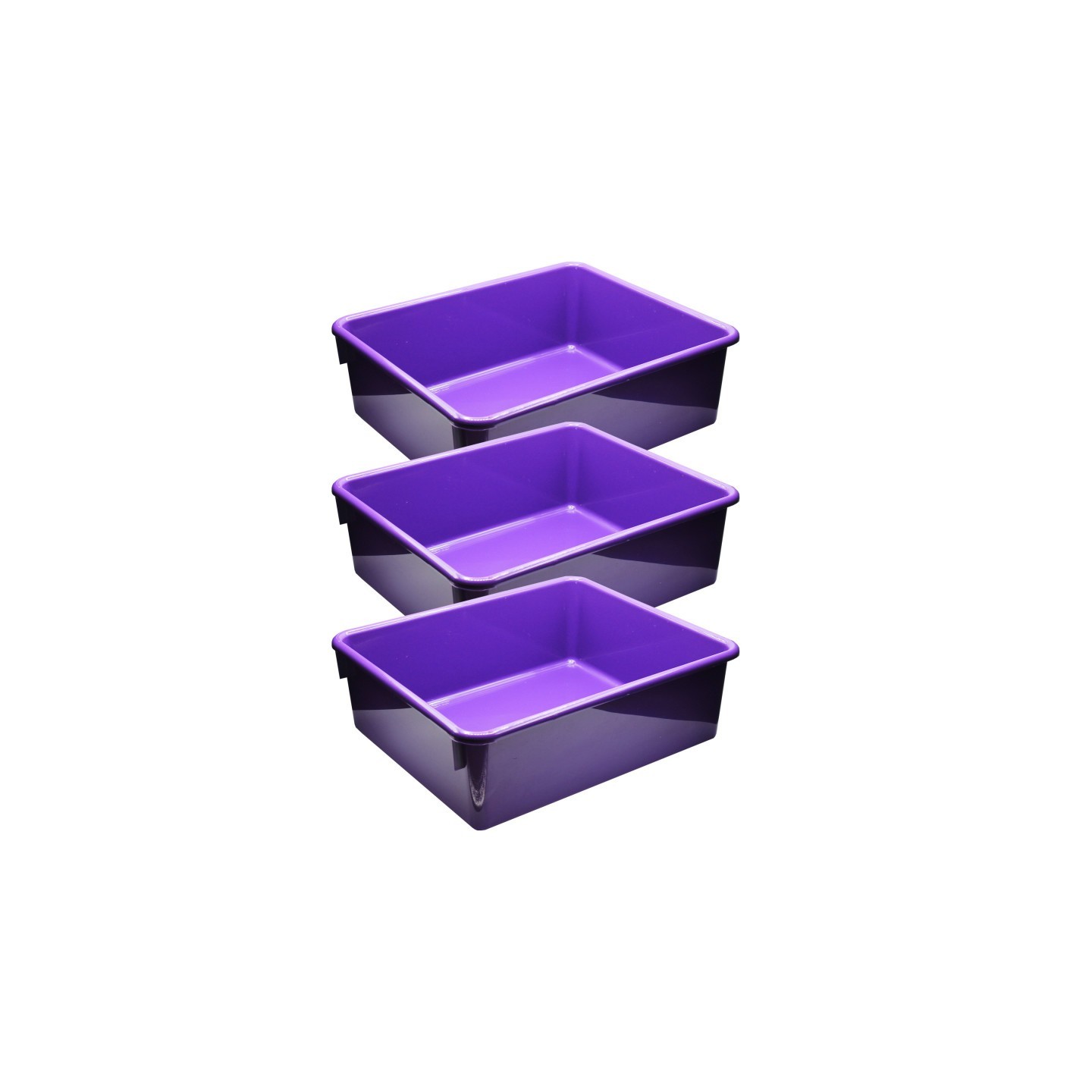 Romanoff Double Stowaway® Tray Only, Purple, Pack of 3