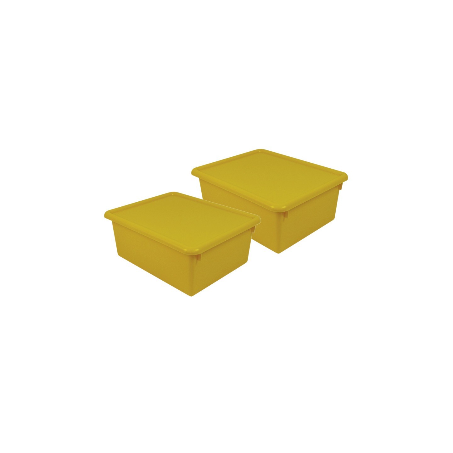 Romanoff Stowaway® 5" Letter Box with Lid, Yellow, Pack of 2