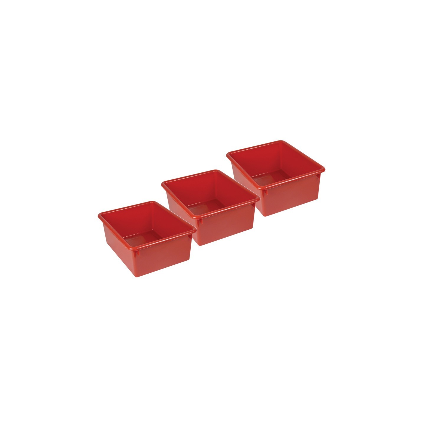 Romanoff Stowaway® 5" Letter Box no Lid, Red, Pack of 3