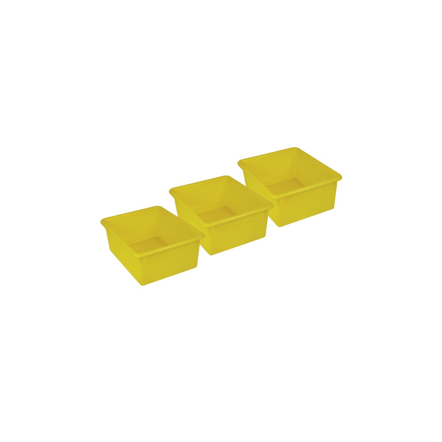 Romanoff Stowaway® 5" Letter Box no Lid, Yellow, Pack of 3