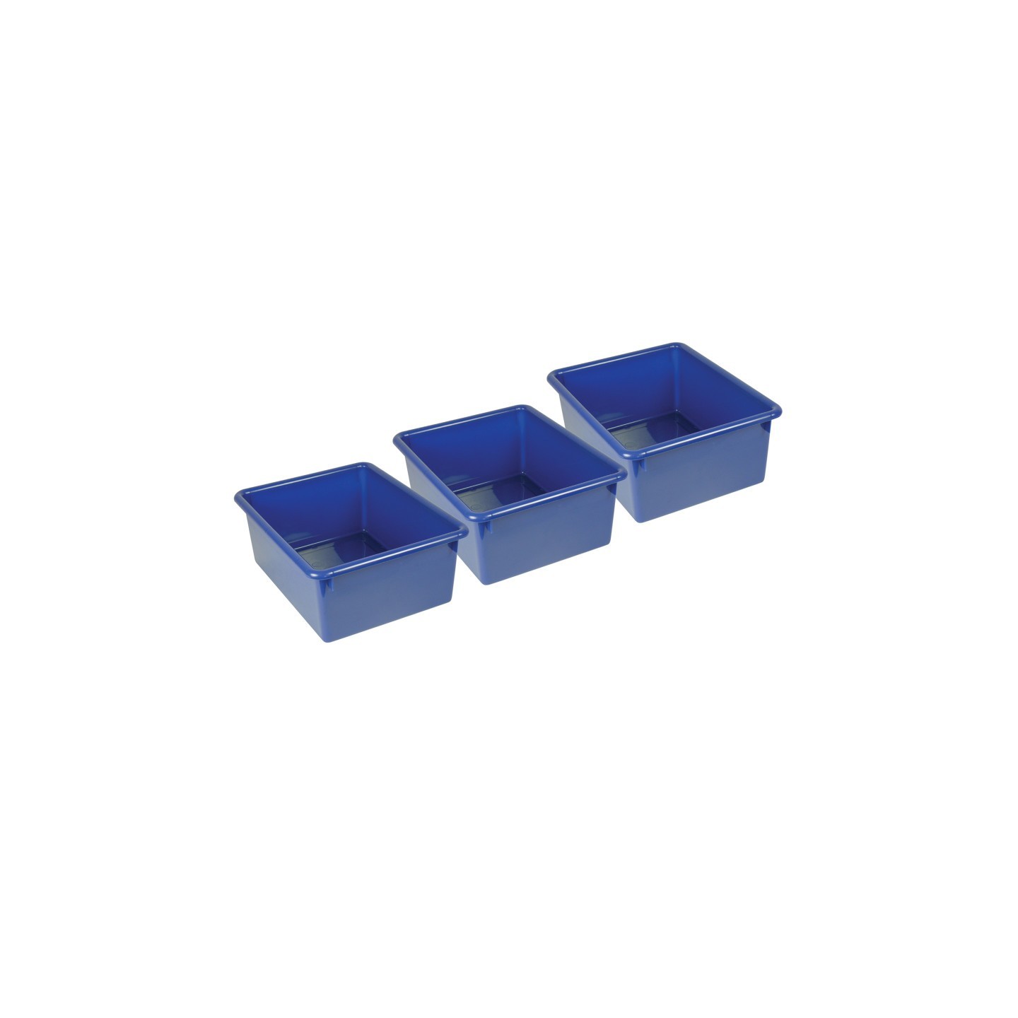 Romanoff Stowaway® 5" Letter Box no Lid, Blue, Pack of 3