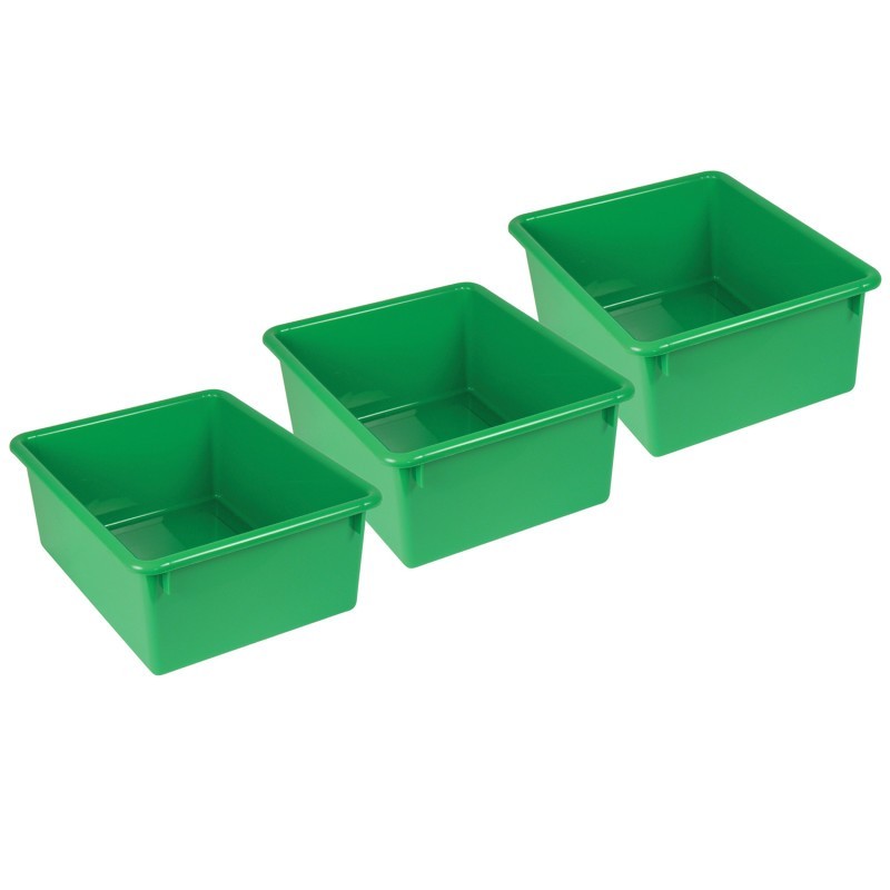 Romanoff Stowaway® 5" Letter Box no Lid, Green, Pack of 3