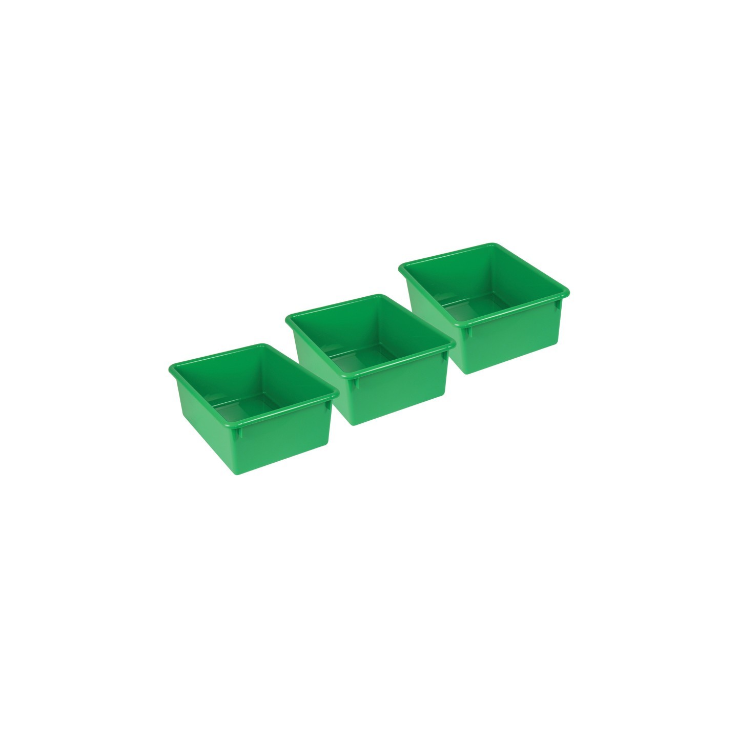 Romanoff Stowaway® 5" Letter Box no Lid, Green, Pack of 3