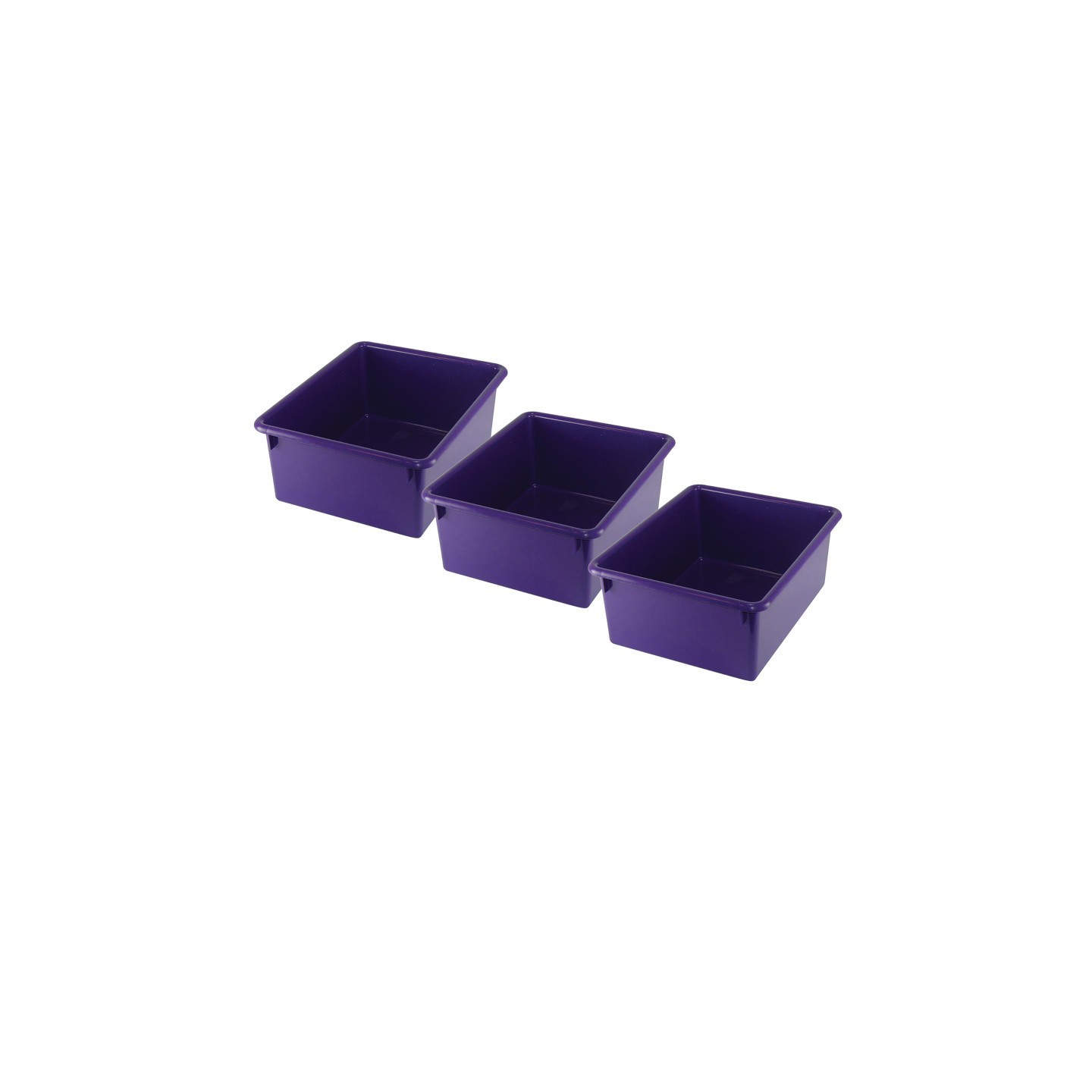 Romanoff Stowaway® 5" Letter Box no Lid, Purple, Pack of 3