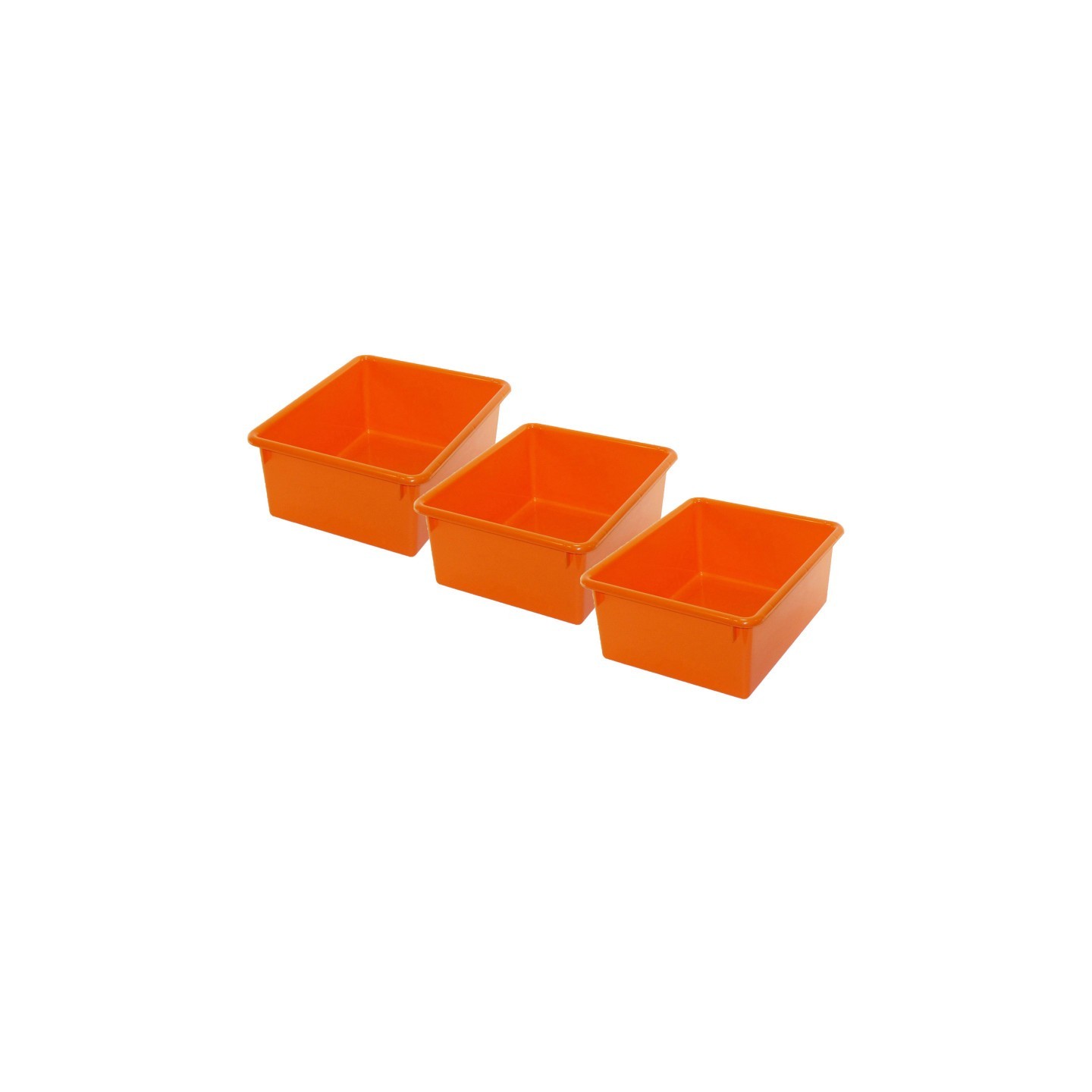 Romanoff Stowaway® 5" Letter Box no Lid, Orange, Pack of 3