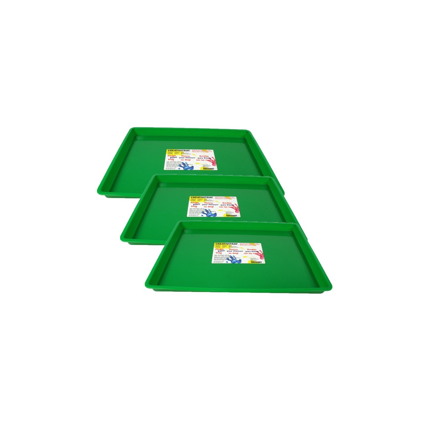 Romanoff Large Creativitray®, Green, Pack of 3