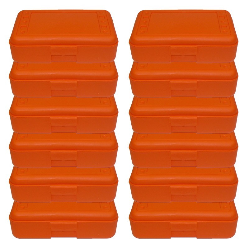 Romanoff Pencil Box, Orange, Pack of 12