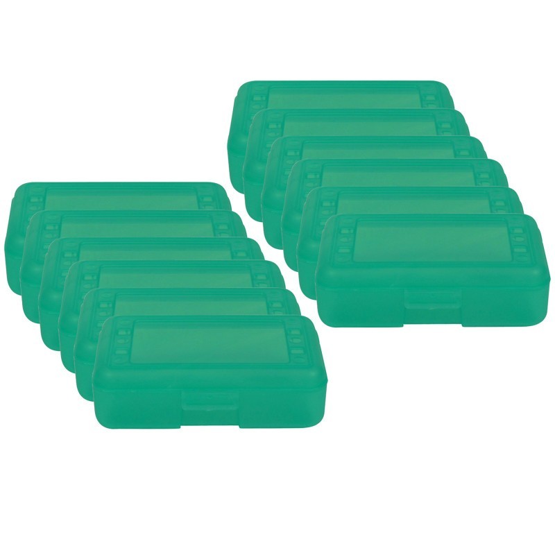 Romanoff Pencil Box, Translucent Lime, Pack of 12