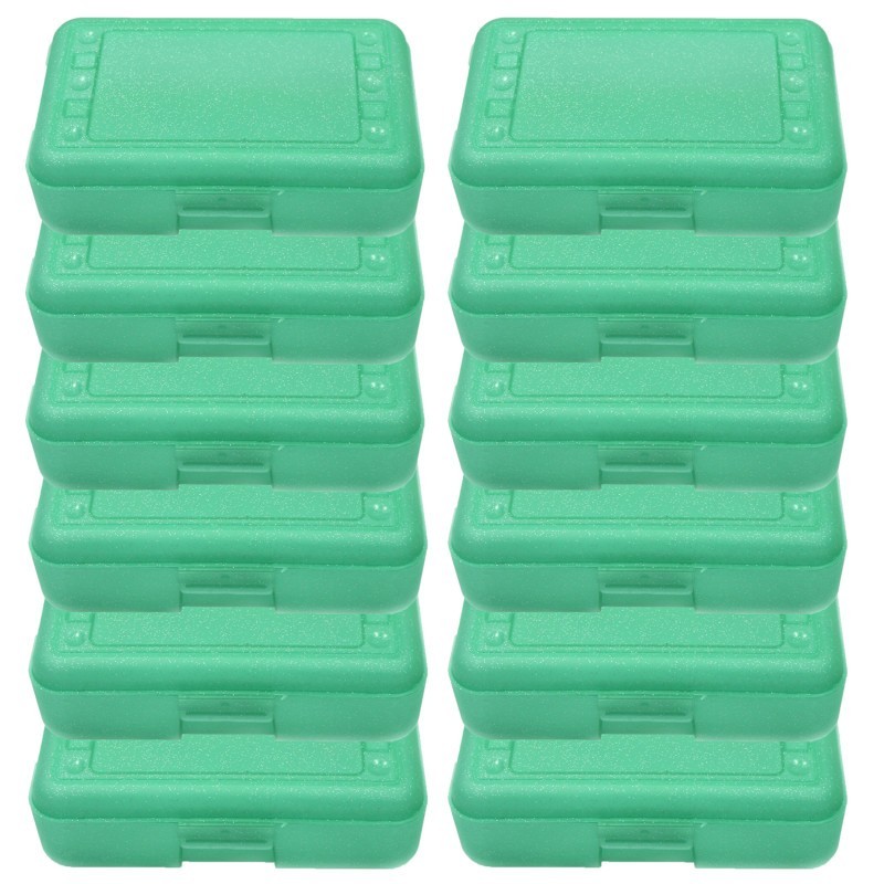 Romanoff Pencil Box, Lime Sparkle, Pack of 12
