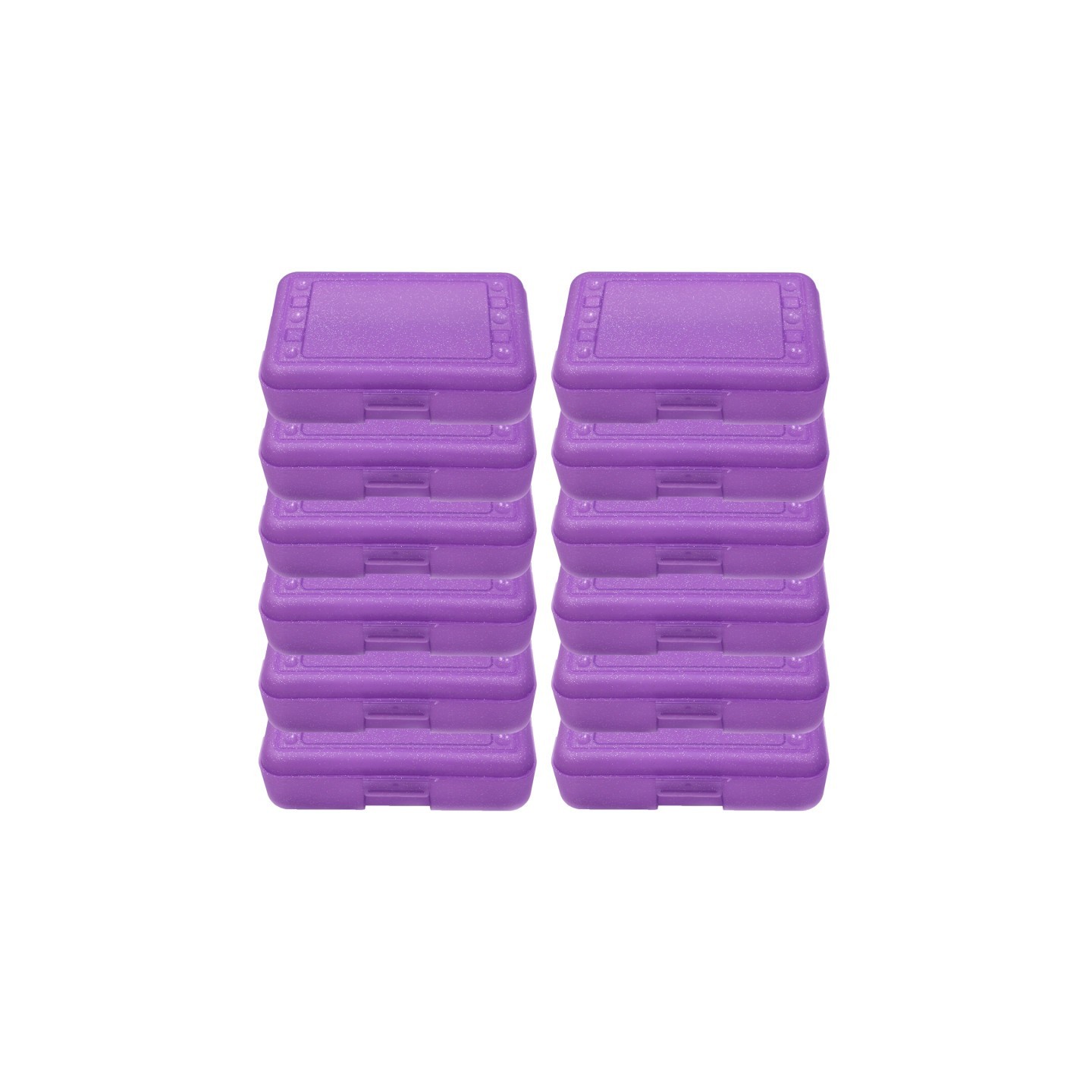 Romanoff Pencil Box, Purple Sparkle, Pack of 12