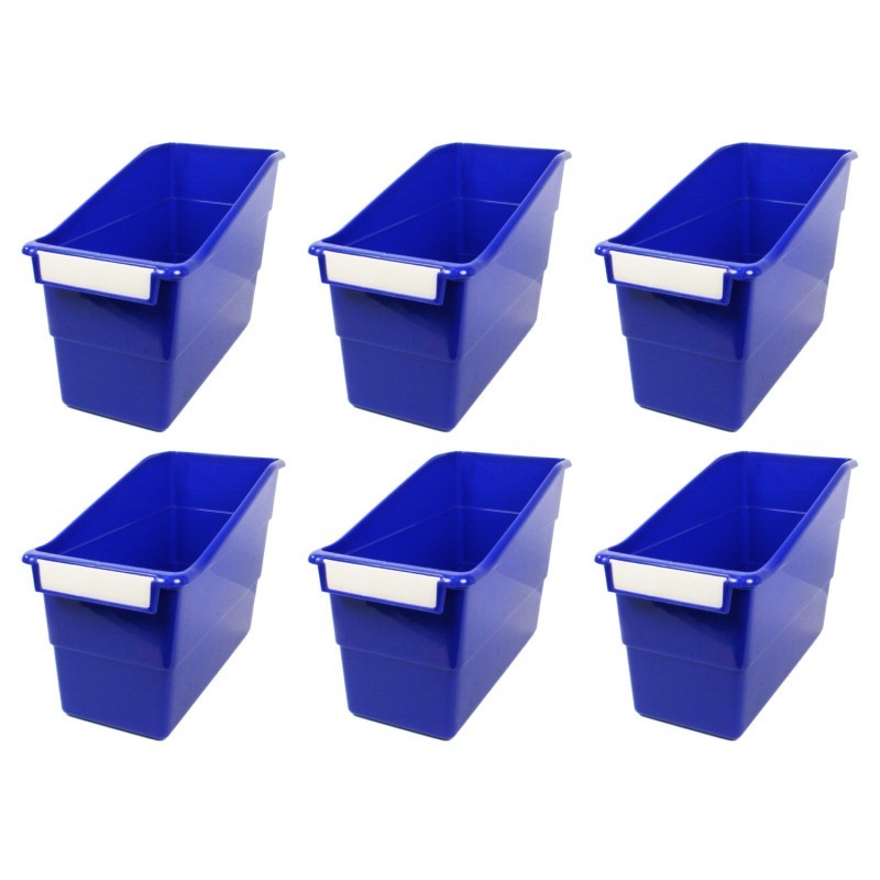 Romanoff Tattle® Shelf File, Blue, Pack of 6