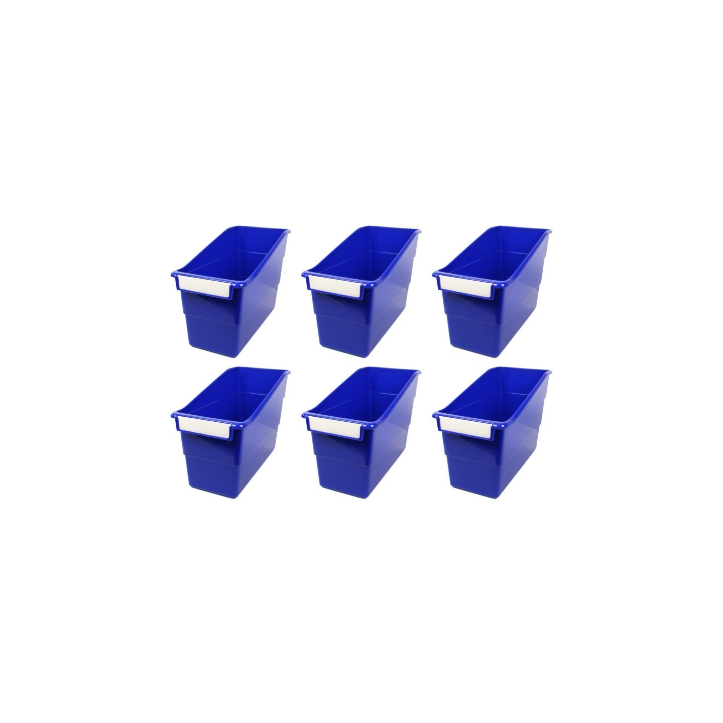 Romanoff Tattle® Shelf File, Blue, Pack of 6