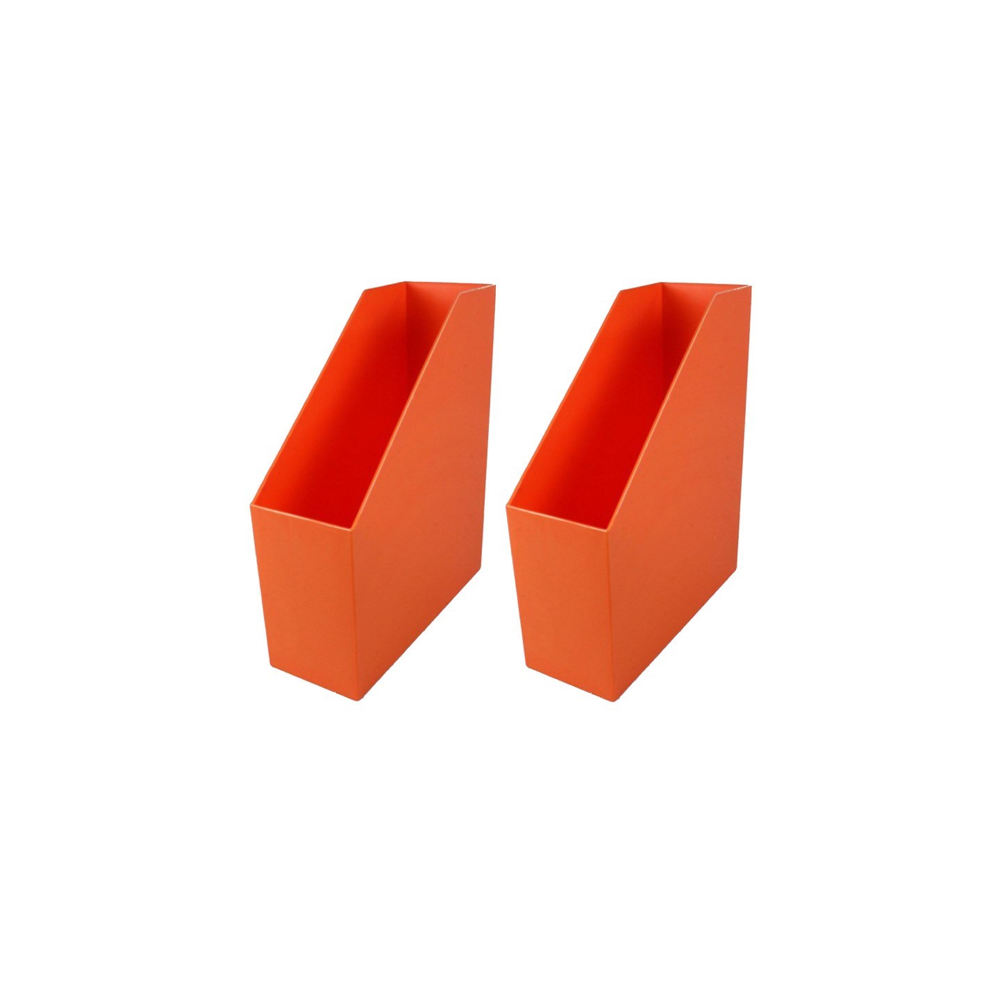Romanoff Magazine File, Orange, Pack of 2