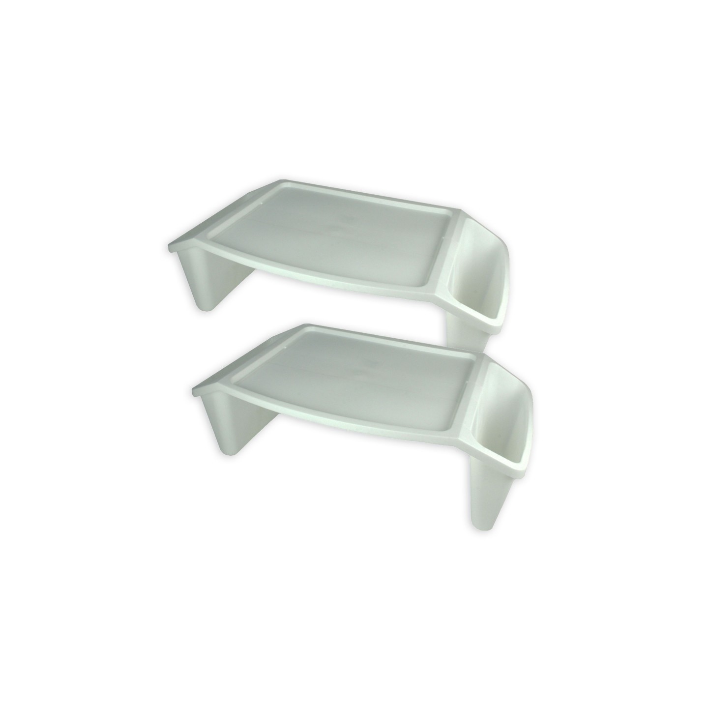 Romanoff Lap Tray, White, Pack of 2