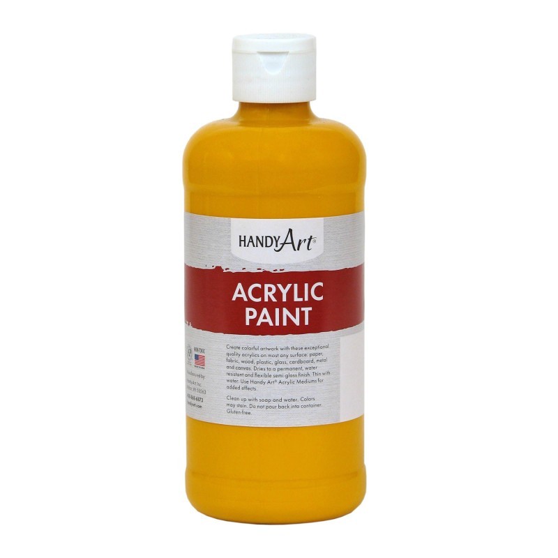 Handy Art® Acrylic Paint 16 oz, Deep Yellow