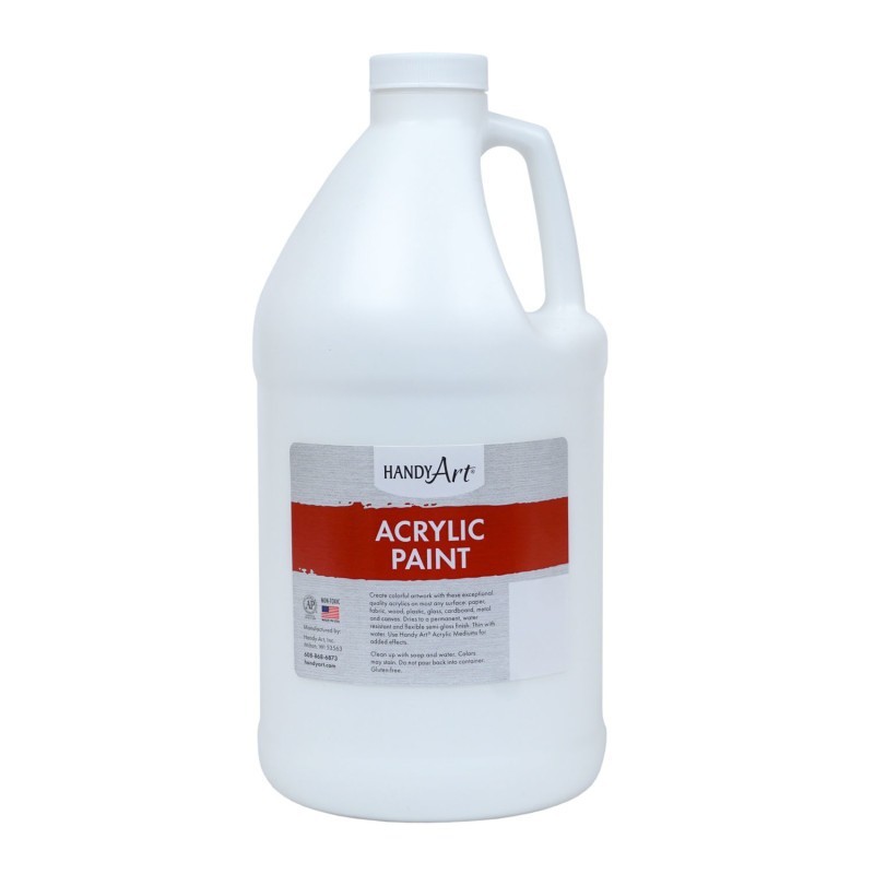 Handy Art® Acrylic Paint Half Gallon, Titan White