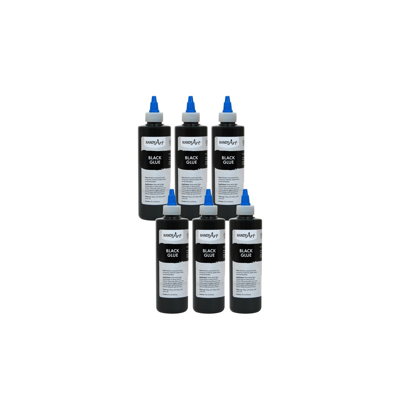 Handy Art® Black Glue, 8 oz., Pack of 6