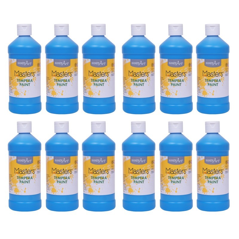 Handy Art® Little Masters® Tempera Paint, Light Blue, 16 oz., Pack of 12