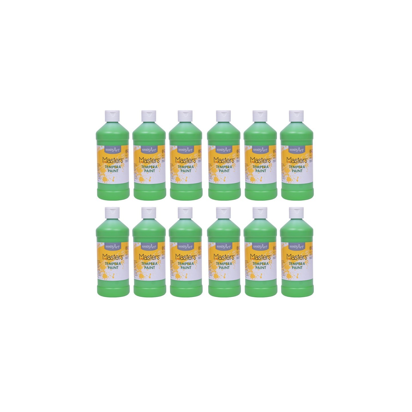 Handy Art® Little Masters® Tempera Paint, Light Green, 16 oz., Pack of 12