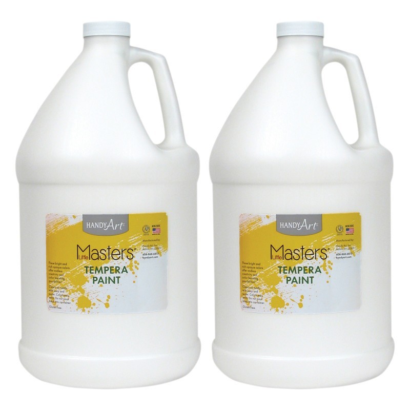 Handy Art® Little Masters® Tempera Paint, White, Gallon, Pack of 2