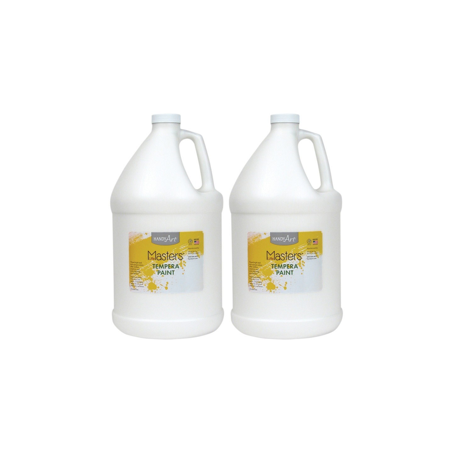 Handy Art® Little Masters® Tempera Paint, White, Gallon, Pack of 2
