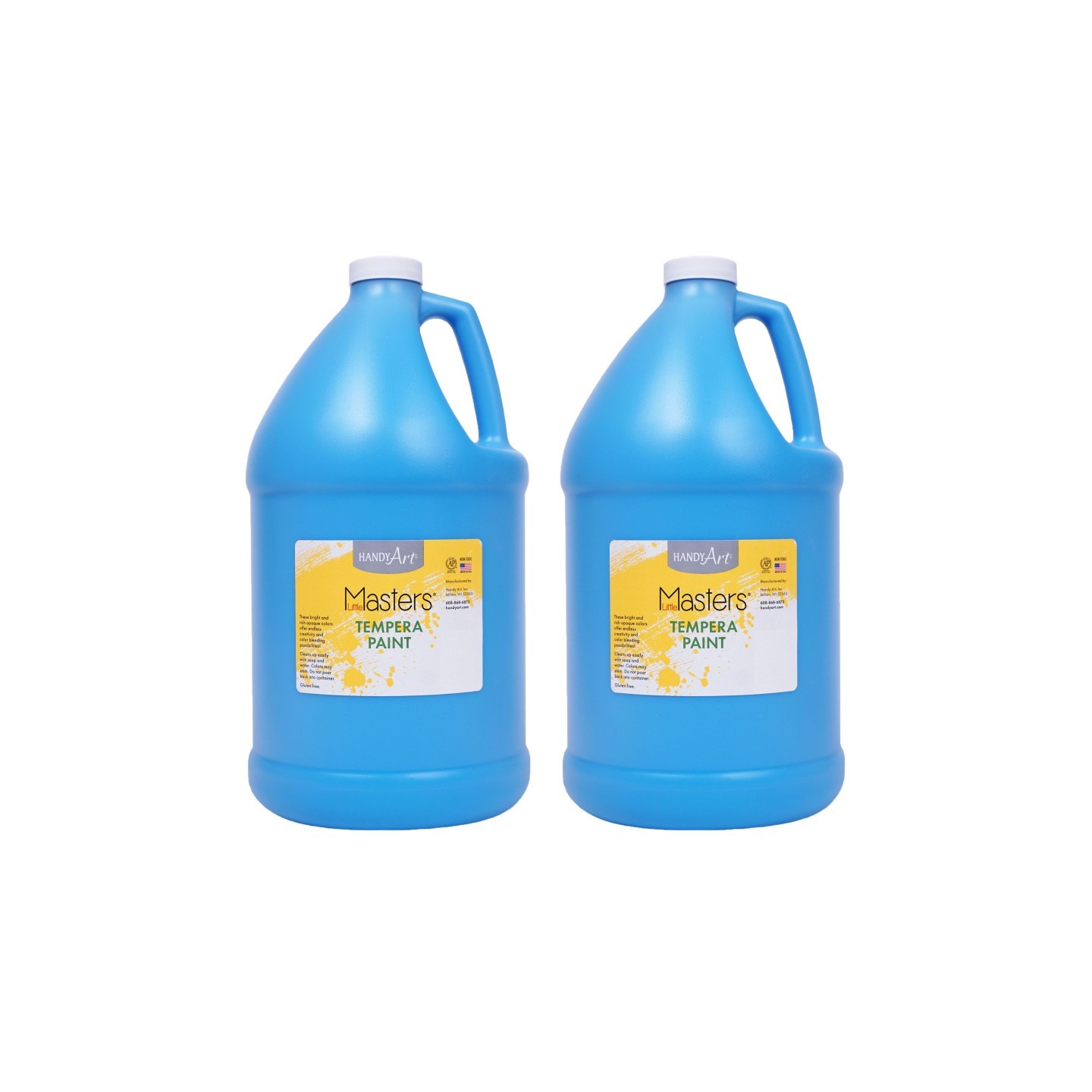 Handy Art® Little Masters® Tempera Paint, Light Blue, Gallon, Pack of 2