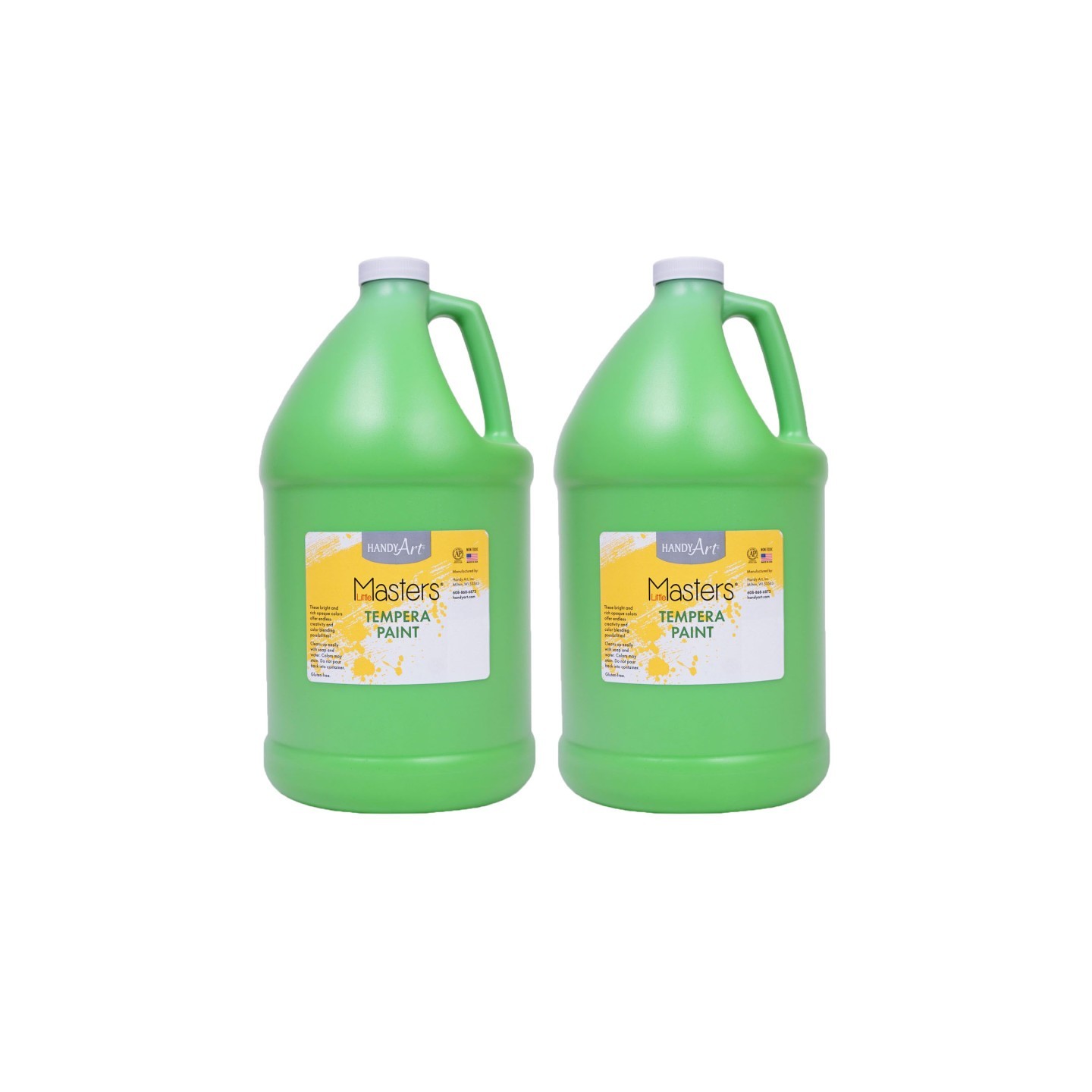Handy Art® Little Masters® Tempera Paint, Light Green, Gallon, Pack of 2