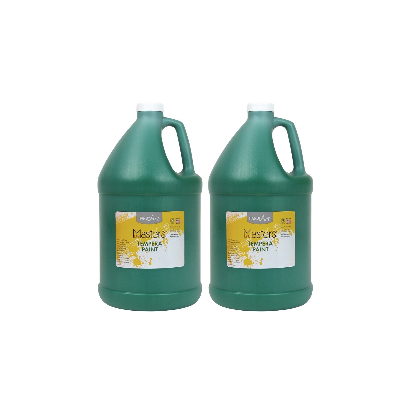 Handy Art® Little Masters® Tempera Paint, Green, Gallon, Pack of 2