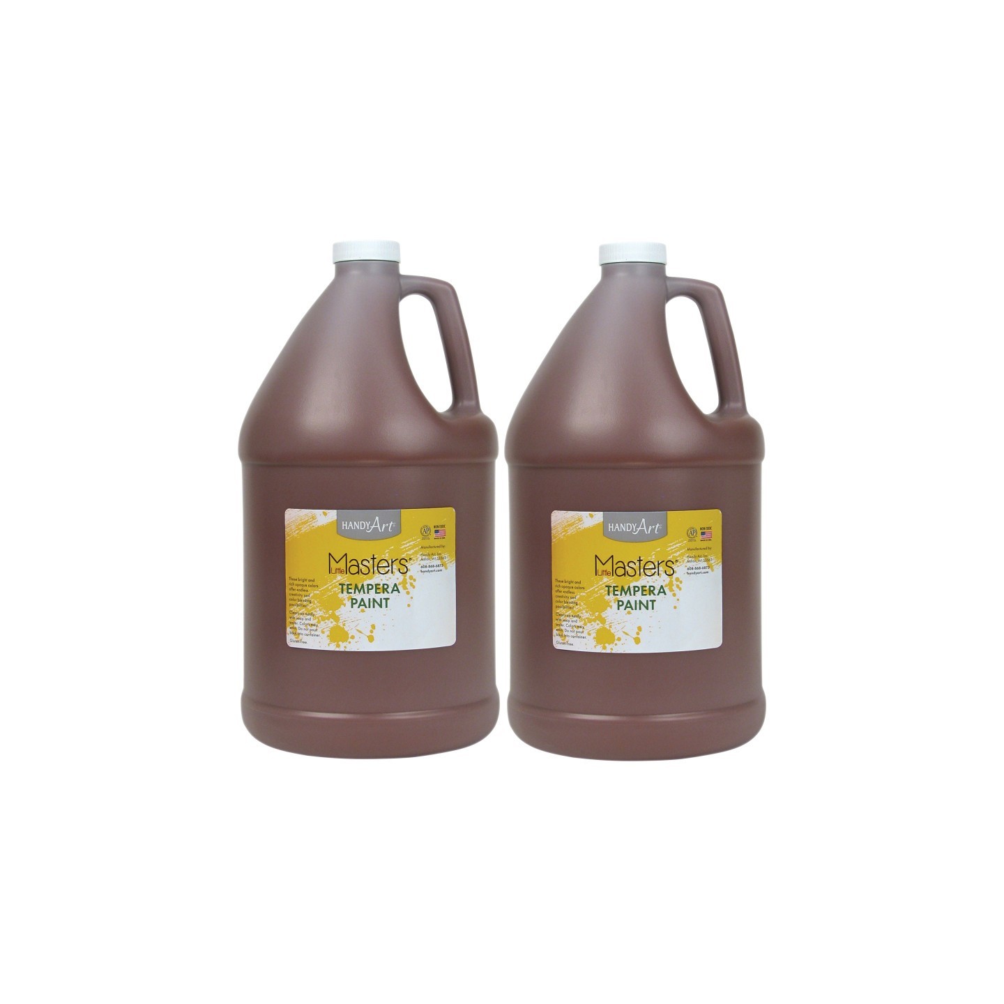 Handy Art® Little Masters® Tempera Paint, Brown, Gallon, Pack of 2