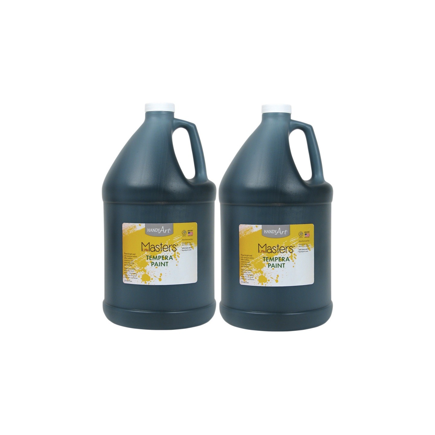 Handy Art® Little Masters® Tempera Paint, Black, Gallon, Pack of 2