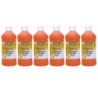 Handy Art® Little Masters® Washable Tempera Paint, Orange, 16 oz., Pack of 6