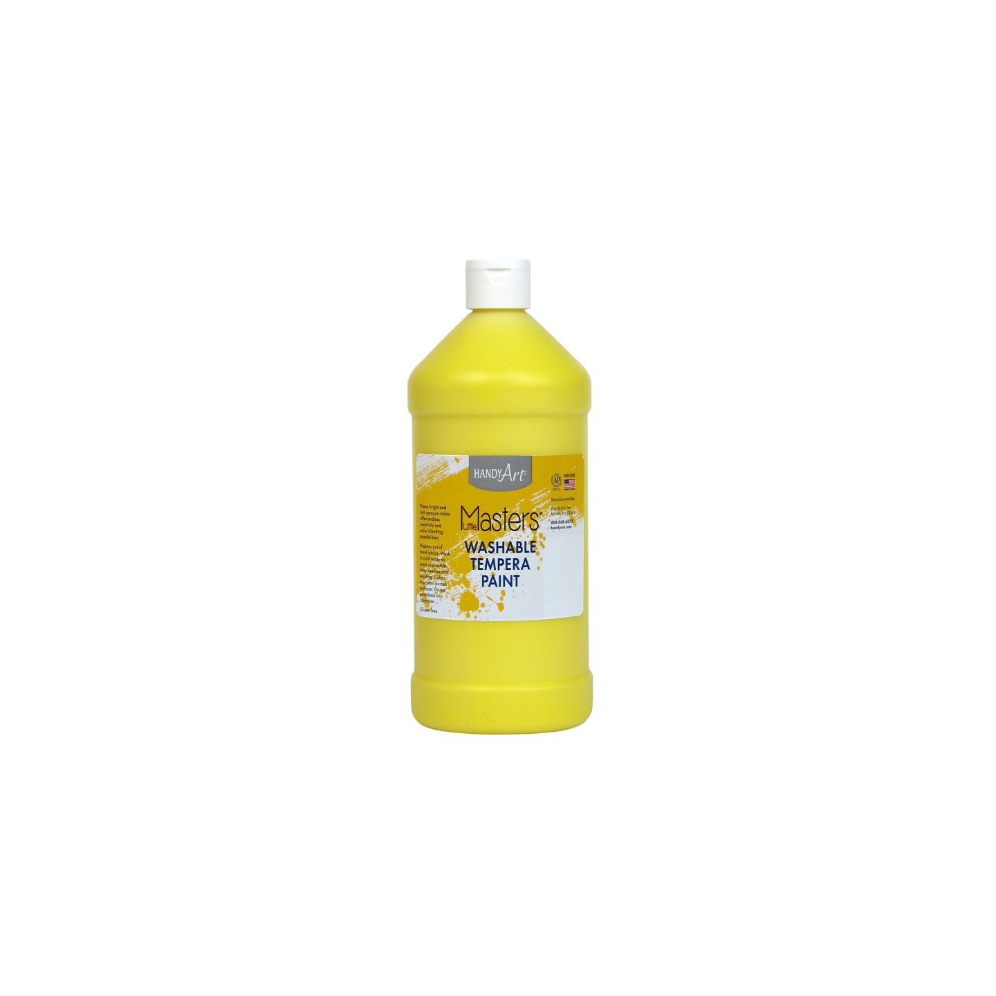 Handy Art® Little Masters® Washable Tempera Paint, Yellow, 32 oz.