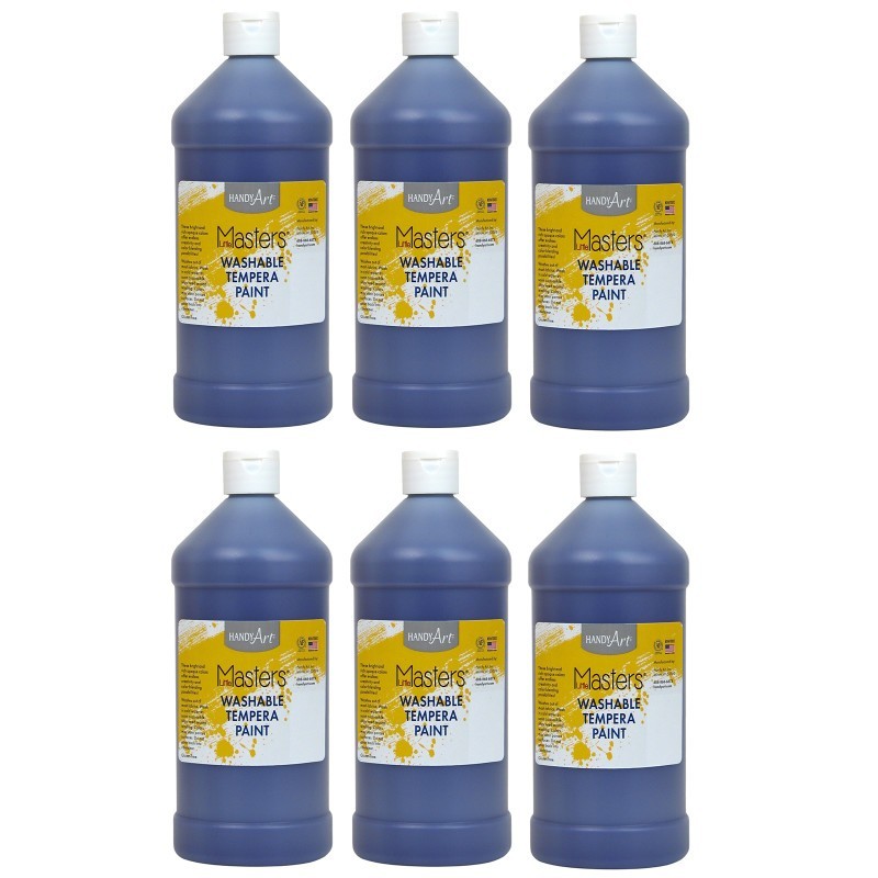 Handy Art® Little Masters® Washable Tempera Paint, Violet, 32 oz., Pack of 6