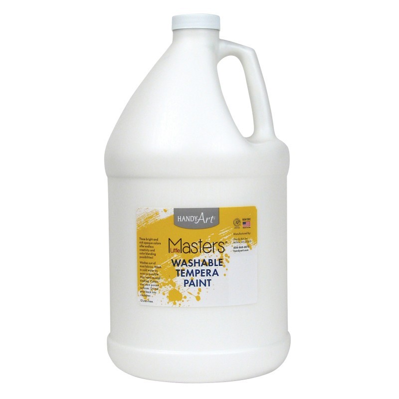 Handy Art® Little Masters® Washable Tempera Paint, White, Gallon