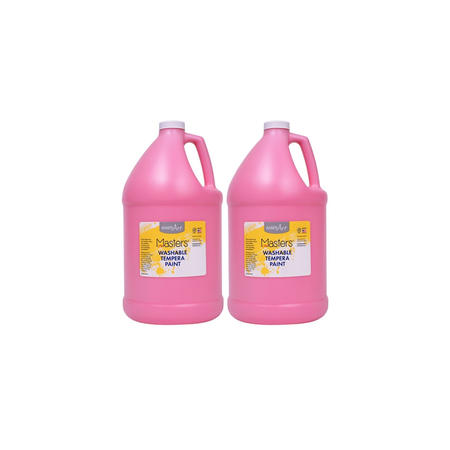 Handy Art® Little Masters® Washable Tempera Paint, Pink, Gallon, Pack of 2