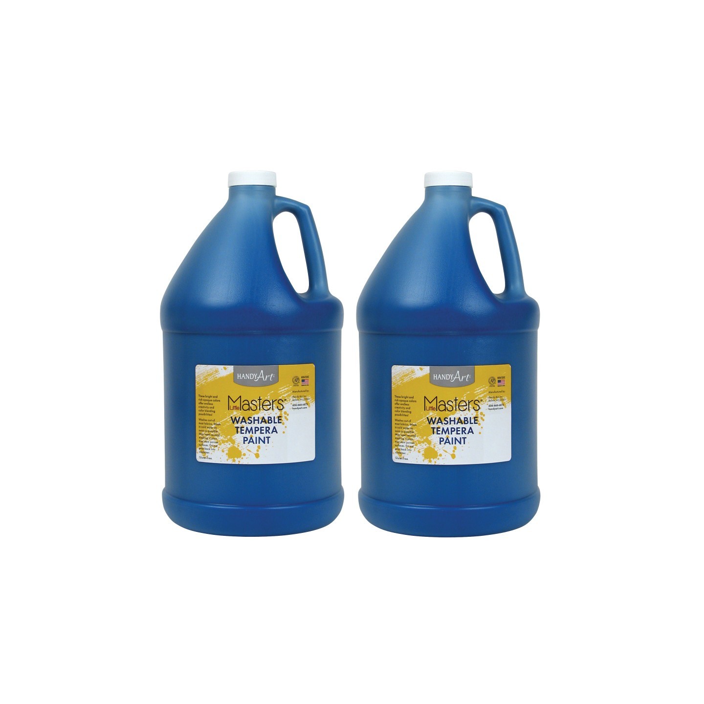 Handy Art® Little Masters® Washable Tempera Paint, Blue, Gallon, Pack of 2
