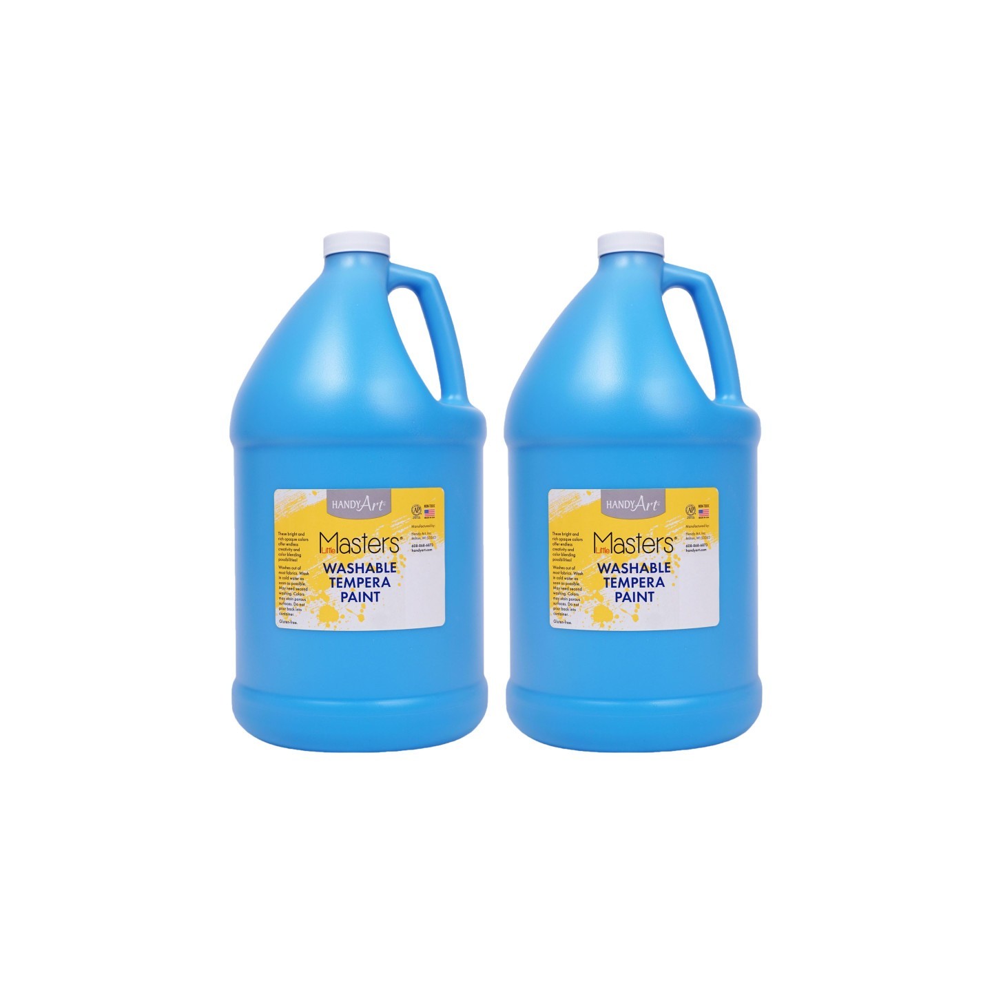 Handy Art® Little Masters® Washable Tempera Paint, Light Blue, Gallon, Pack of 2