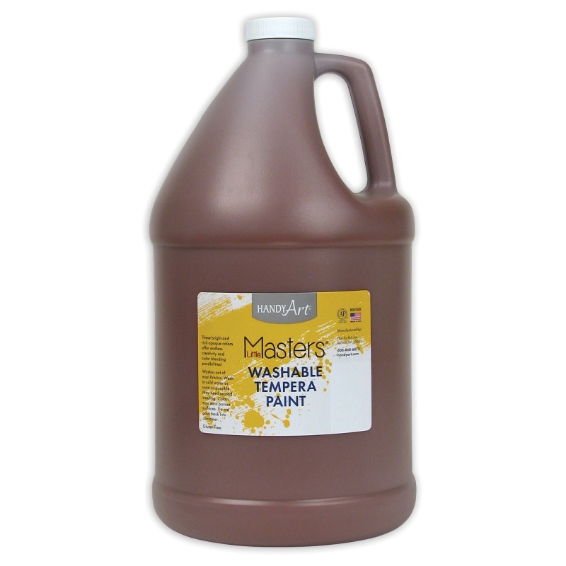Handy Art® Little Masters® Washable Tempera Paint, Brown, Gallon